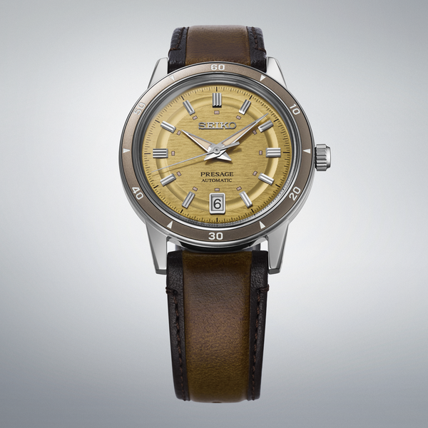SRPL75J1 Reloj Seiko Presage de hombre correa de cuero marrón