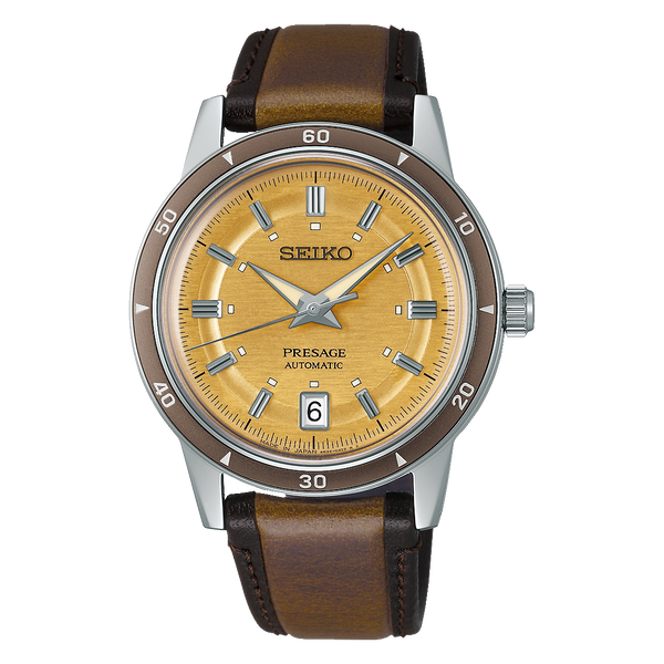 SRPL75J1 Reloj Seiko Presage de hombre correa de cuero marrón