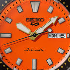 SRPL89K1 Reloj Seiko 5 Sports Hombre Correa Caucho Naranja