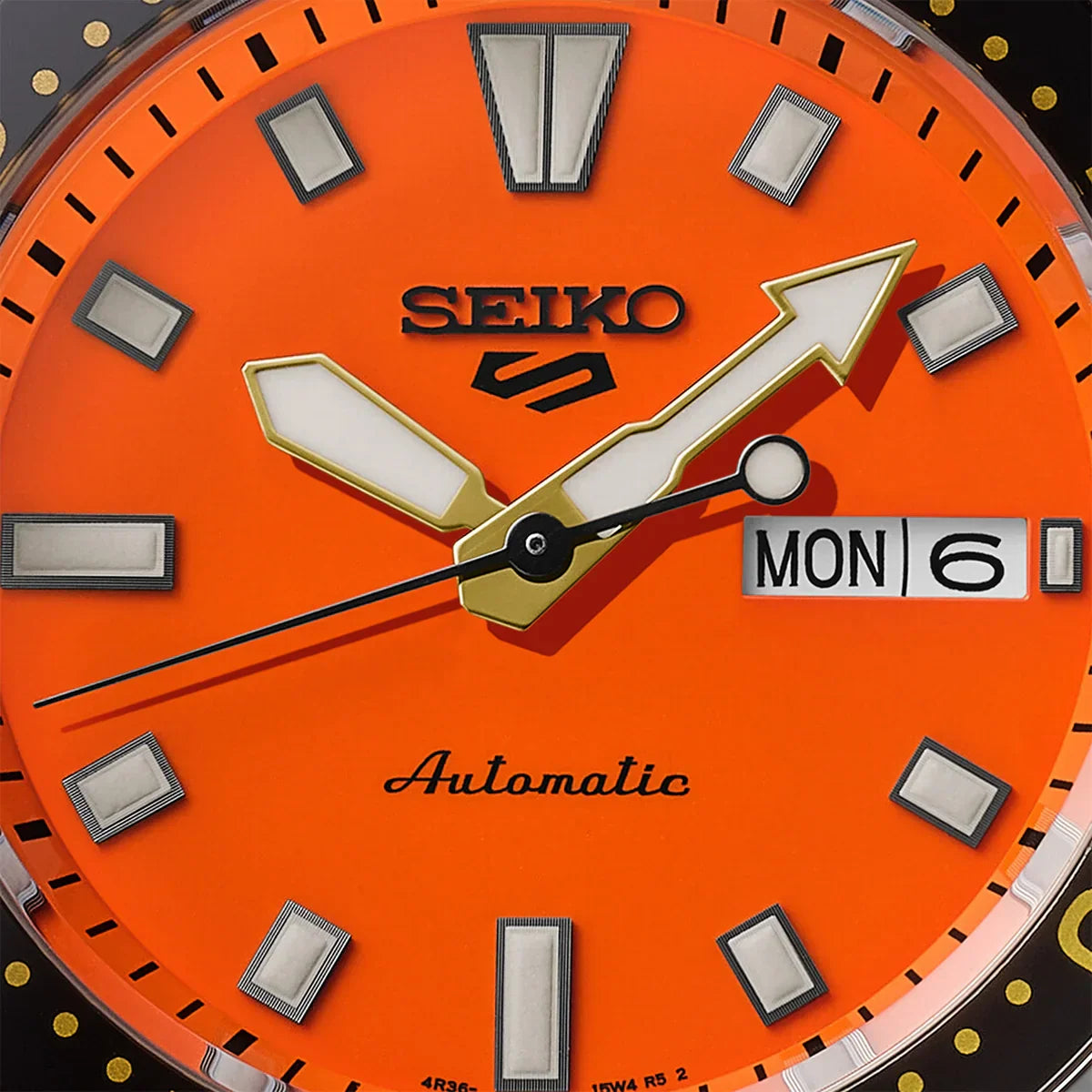 SRPL89K1 Reloj Seiko 5 Sports Hombre Correa Caucho Naranja