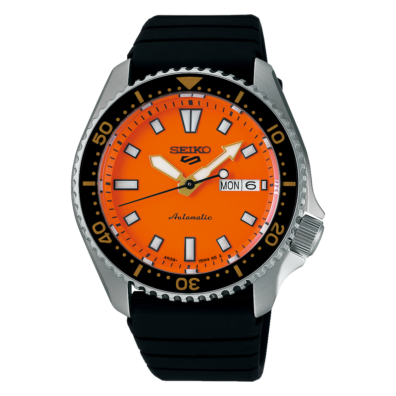SRPL89K1 Reloj Seiko 5 Sports de hombre pulsera de caucho negro 42 mm