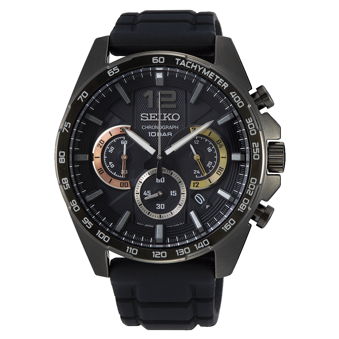 SSB349P1 Reloj Seiko Conceptual de hombre pulsera de caucho - Resina Negro
