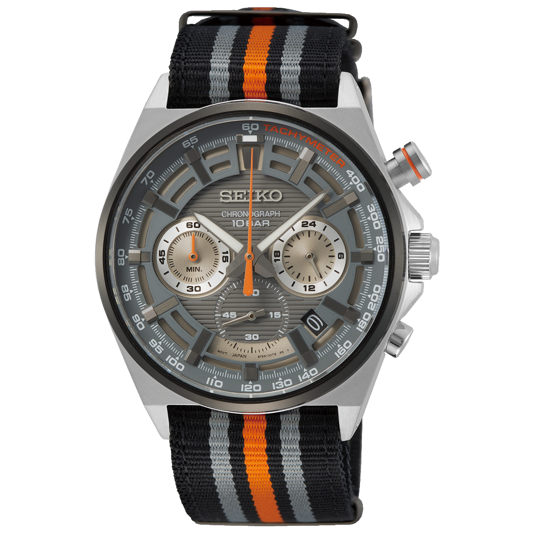SSB403P1 Reloj Seiko Chronograph Hombre Acero Tela Gris