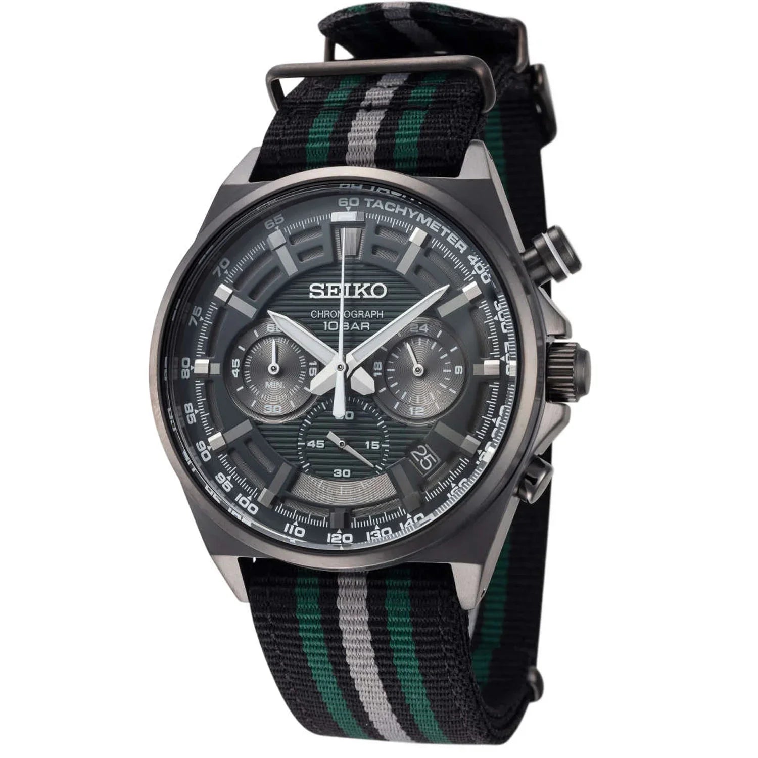 SSB411P1 Reloj Seiko Sport Hombre Acero Gris Esfera Verde