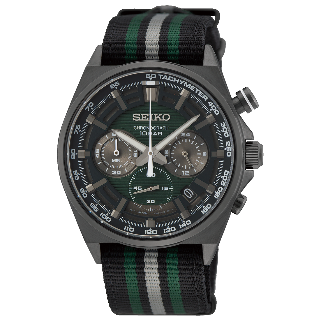 SSB411P1 Reloj Seiko Sport Hombre Acero Gris Esfera Verde