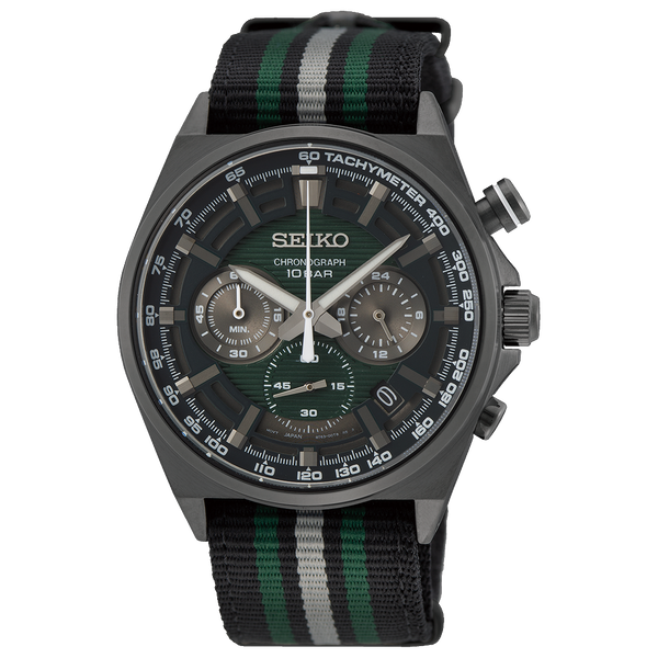 SSB411P1 Reloj Seiko Sport Hombre Acero Gris Esfera Verde