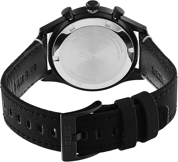 SSB421P1-5 Reloj Seiko Chronograph Hombre Acero Negro Tela