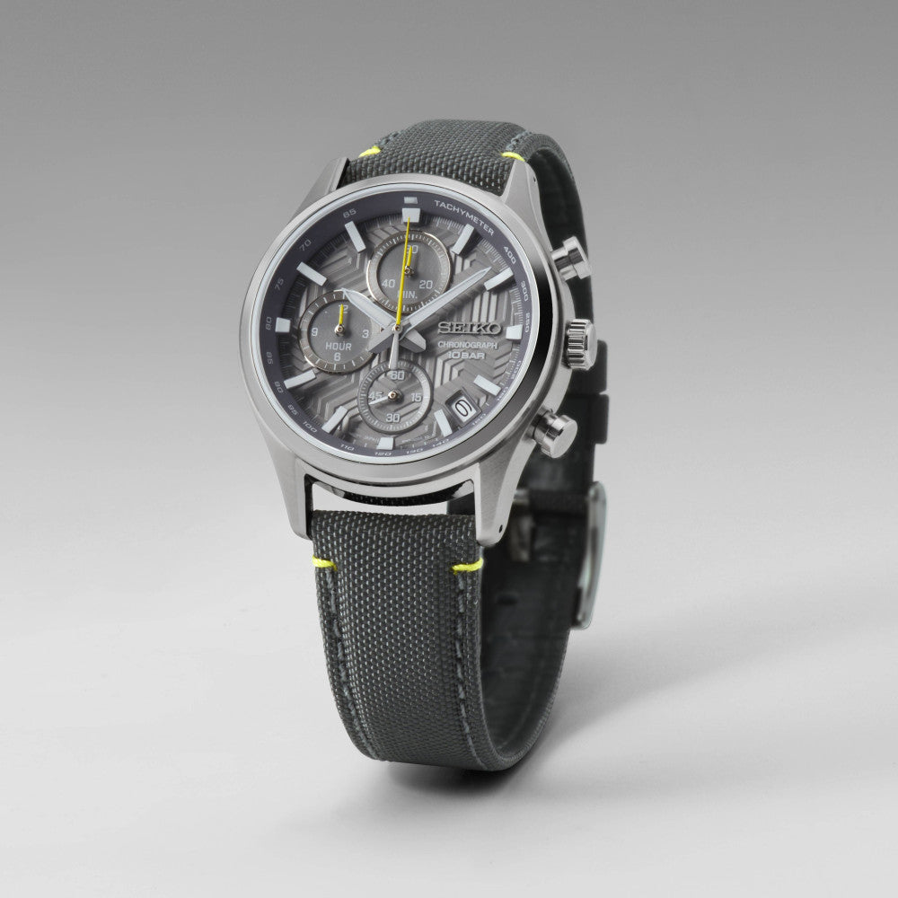 SSB423P1 Reloj Seiko Sports Hombre Correa de Tela Gris