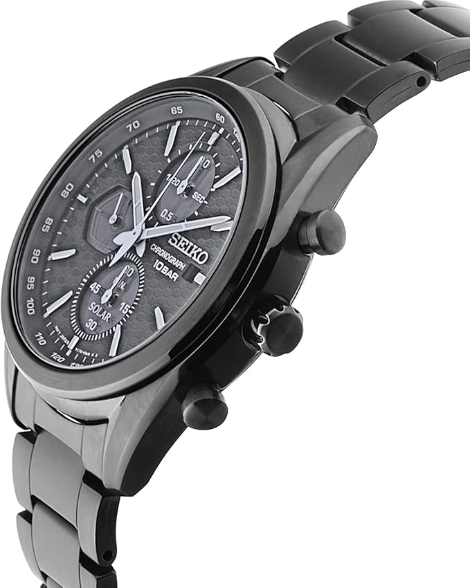 SSC773P1 Reloj Seiko Solar Chronograph Hombre Acero Antracita Cronógrafo