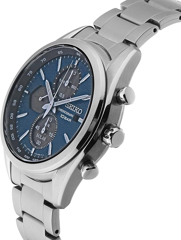 SSC801P1 Reloj Seiko Solar Cronógrafo Hombre Acero Esfera