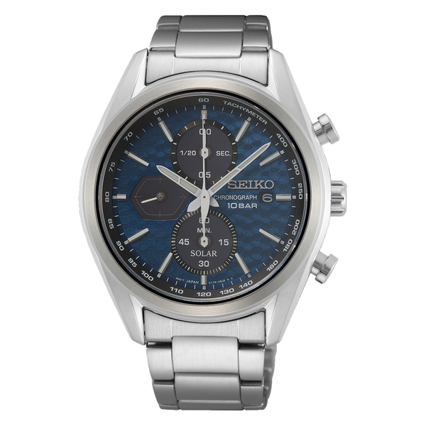 SSC801P1 Reloj Seiko Solar Cronógrafo Hombre Acero Esfera