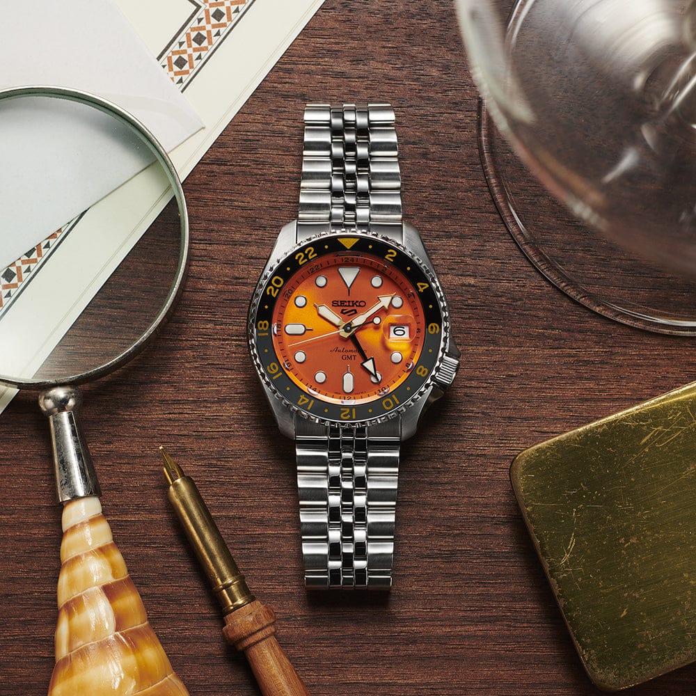 SSK005K1 Reloj Seiko 5 Sports GMT Hombre Brazalete Acero