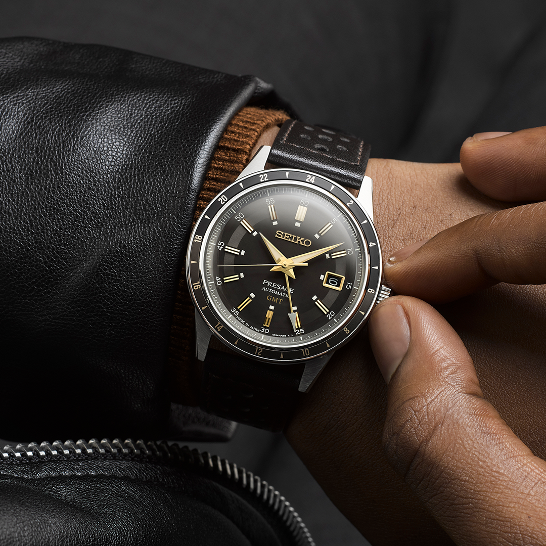 SSK013J1 Reloj Seiko Presage Style60's de caballero pulsera de cuero