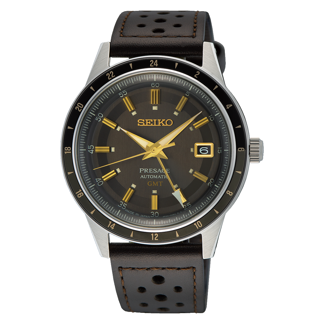 SSK013J1 Reloj Seiko Presage Style60's de caballero pulsera de cuero