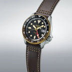 SSK036K1-5 Reloj Seiko 5 Sports 5 Hombre Piel Marrón Esfera Negra