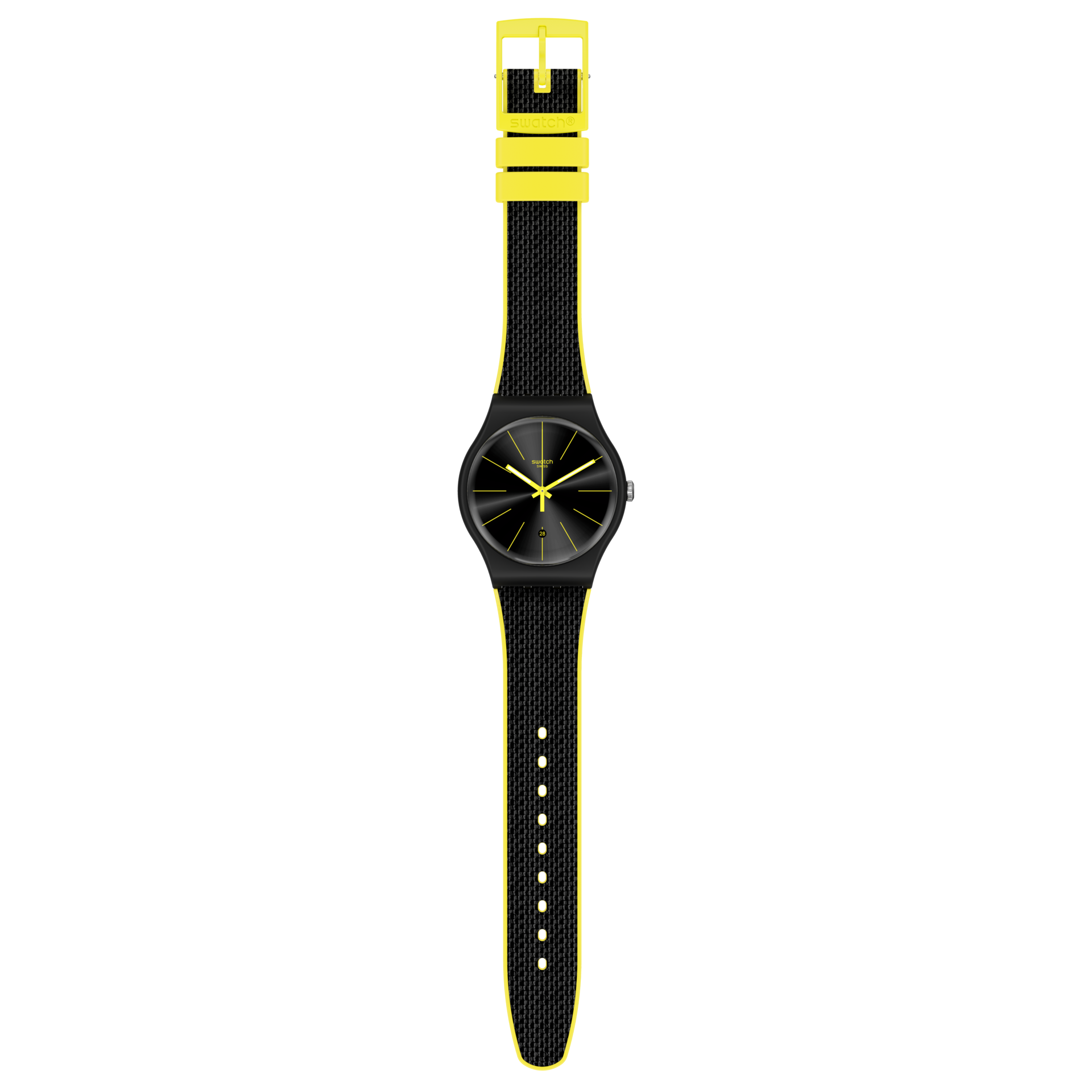 SUOB406 Reloj Swatch Night Cord unisex correa de tela