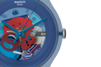 SUON102 Swatch Blue Grey Lacquered de dama pulsera de resina