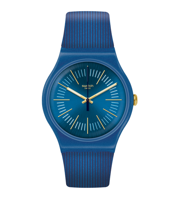 SUON143 Swatch Cyderalblue unisex pulsera de resina