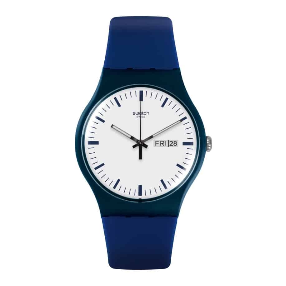 SUON709 Reloj Swatch Bellablu Unisex Correa Caucho Azul