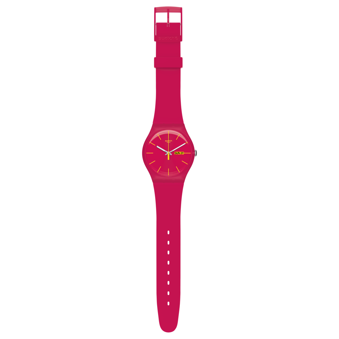 SUOR704 Reloj Swatch Rubine Rebel de dama pulsera de caucho - Resina Rojo