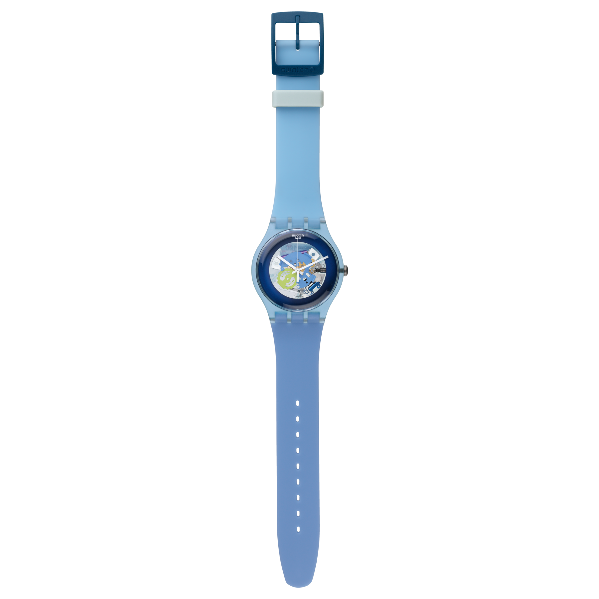 SUOS100 Reloj Swatch Clearly Gent Unisex Correa Caucho