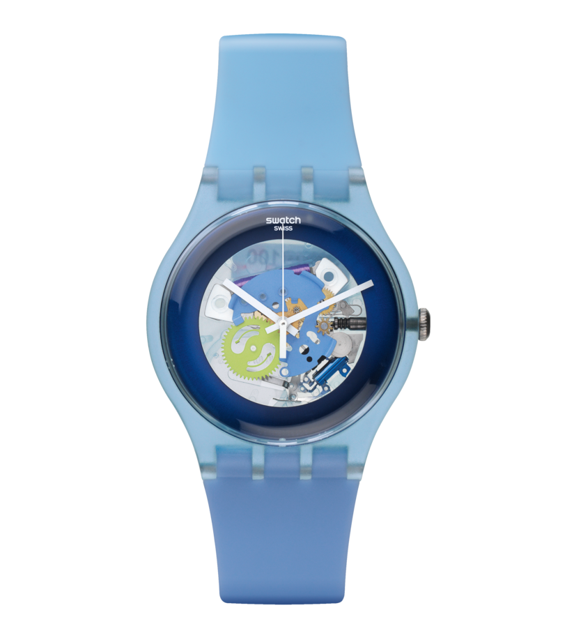 SUOS100 Reloj Swatch Clearly Gent Unisex Correa Caucho