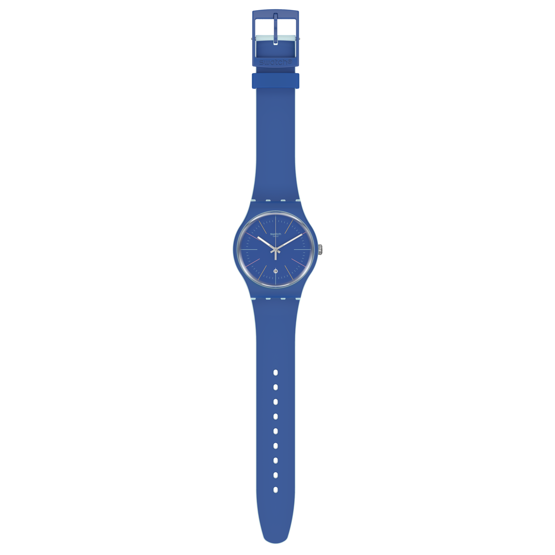 SUOS403 Swatch Blue Layered unisex pulsera de caucho