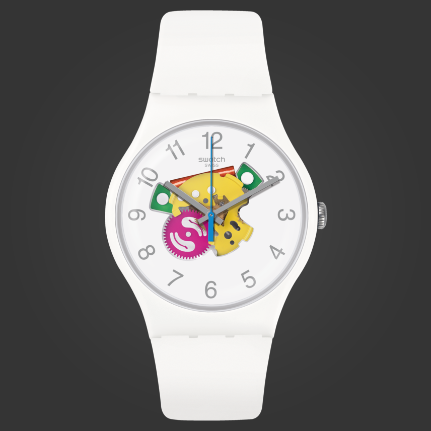 SUOW148 Reloj Swatch Candinette Unisex Silicona Blanco