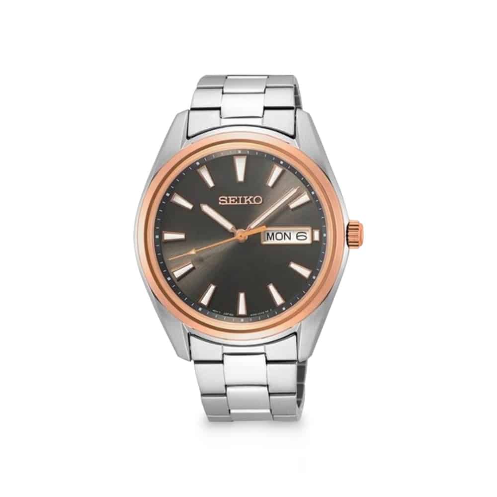 SUR344P1 Reloj Seiko Essentials Hombre Acero Bicolor Esfera Gris