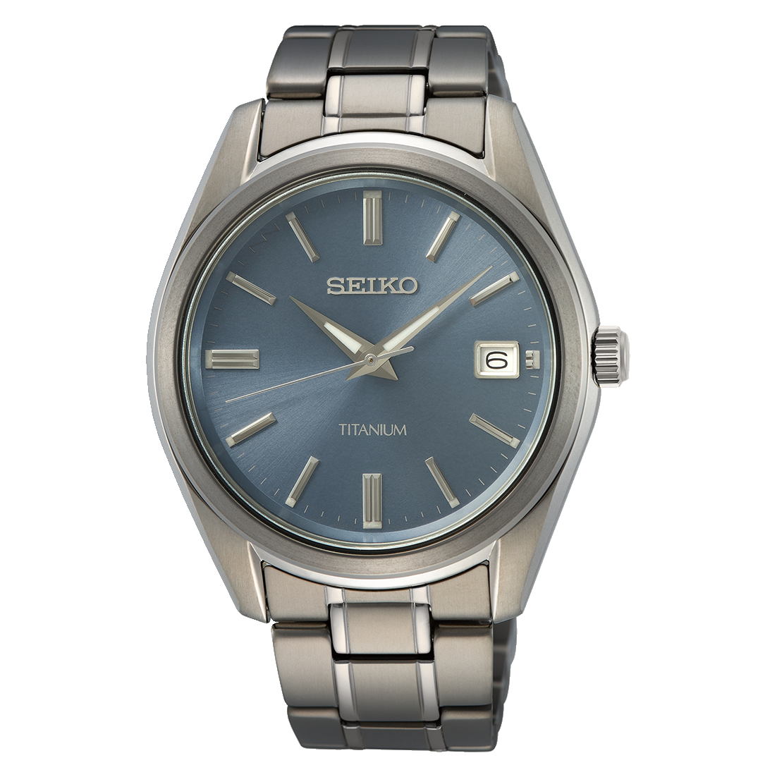SUR371P1 Reloj Seiko Essentials Hombre Pulsera Titanio Esfera Azul