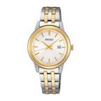 SUR410P1 Reloj Seiko Clásico Análogo para Mujer con Brazalete de Metal - Acero Inoxidable Bicolor