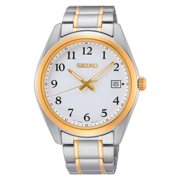 SUR460P1 Reloj Seiko Essentials Hombre Acero Bicolor Oro