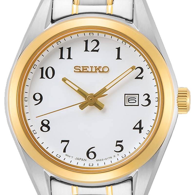 SUR466P1 Reloj Seiko Essentials Mujer Acero Bicolor Esfera Blanca
