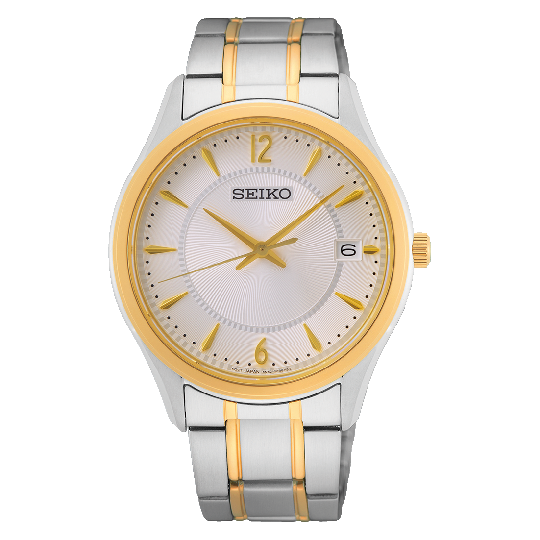 SUR468P1 Reloj Seiko Essentials Hombre Acero Inoxidable Plata Dorado