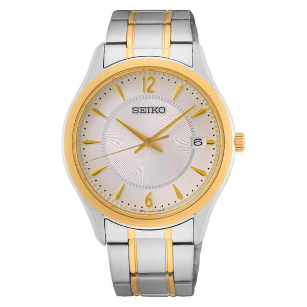 SUR468P1 Reloj Seiko Essentials Hombre Acero Inoxidable Plata Dorado