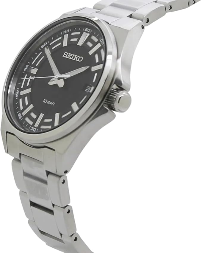 SUR505P1 Reloj Seiko Hombre Correa Acero Esfera Negra