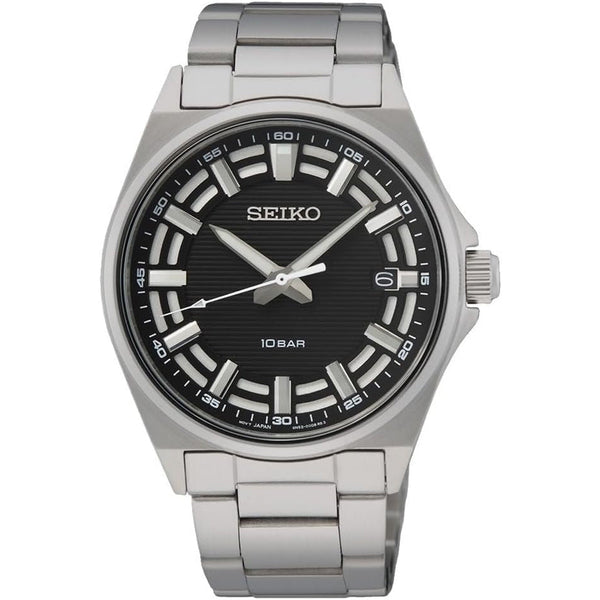 SUR505P1 Reloj Seiko Essentials Hombre Correa Acero Esfera Negra
