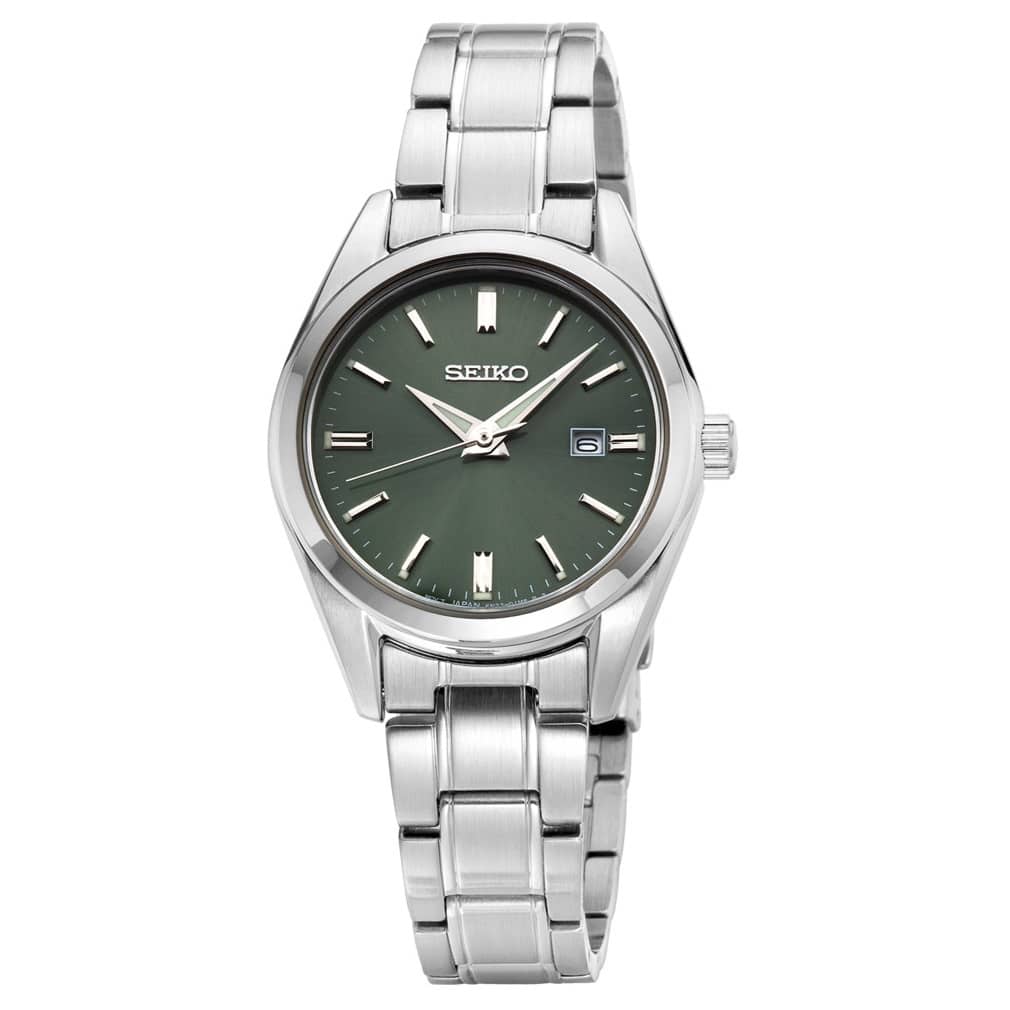 SUR533P1 Reloj Seiko Essentials Mujer Correa Acero Esfera Verde Zafiro