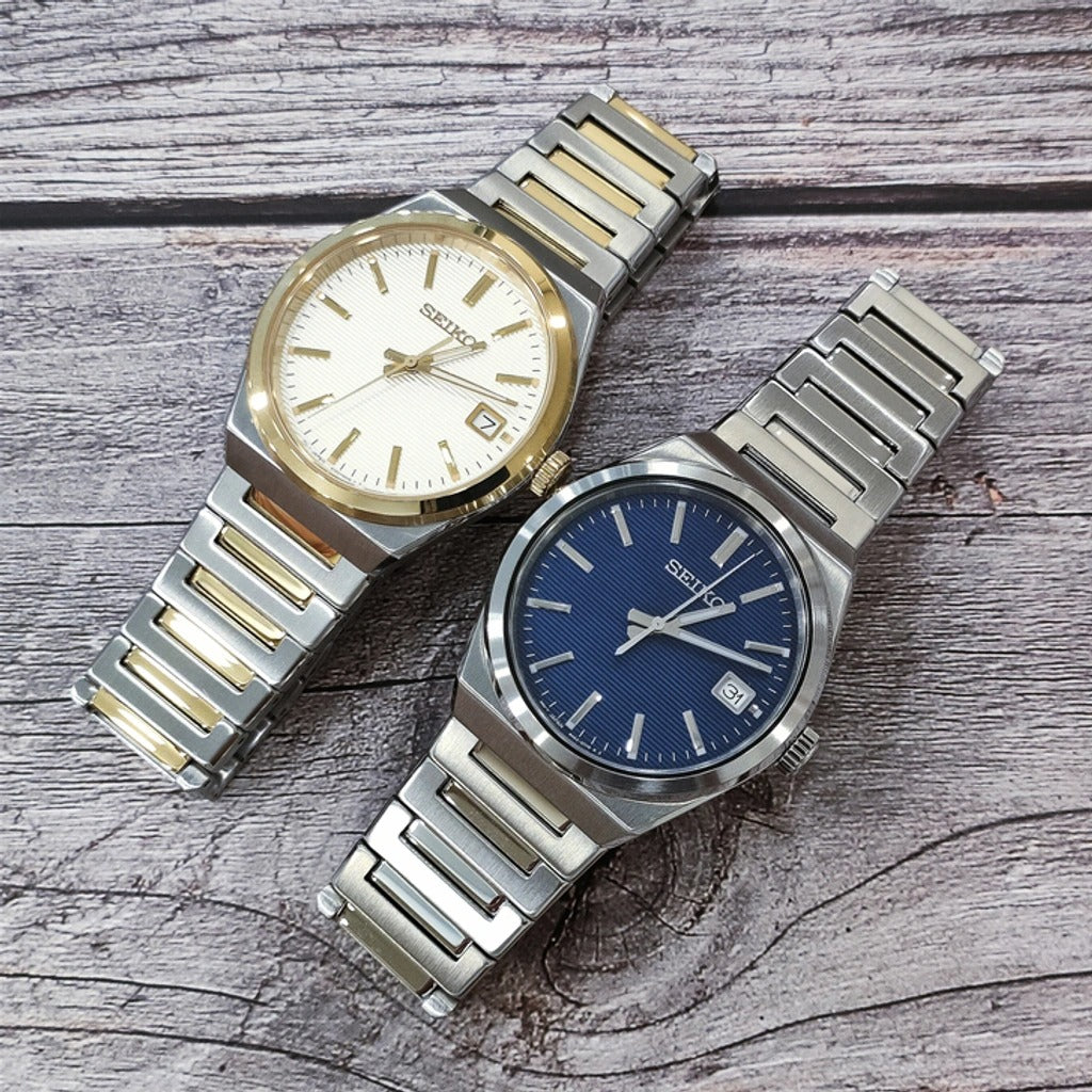 SUR558P1 Reloj Seiko Deportivo Hombre Acero Bicolor Blanco