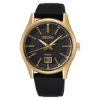 SUR560P1 Reloj Seiko Neo Classic Hombre Caja Dorada Correa Caucho Negra