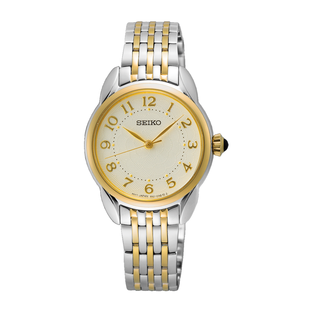 SUR562P1 Reloj Seiko Neo Classic Mujer Pulsera Acero Oro Esfera Crema