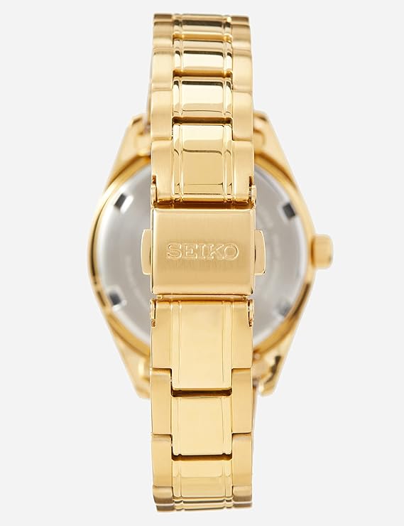 SUR632P1 Reloj Seiko Essentials Mujer Metal Dorado Esfera Blanca