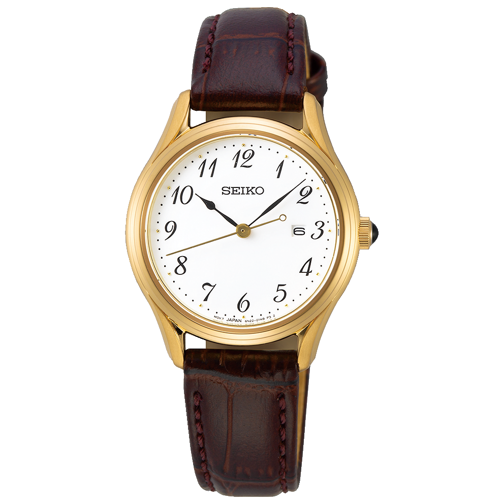 SUR638P1 Reloj Seiko Neo Classic Mujer Correa Piel Marrón