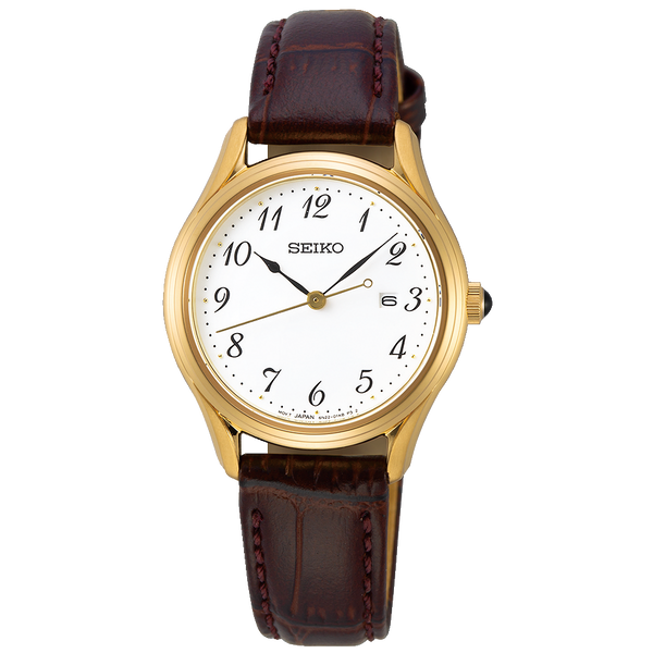 SUR638P1 Reloj Seiko Neo Classic Mujer Correa Piel Marrón