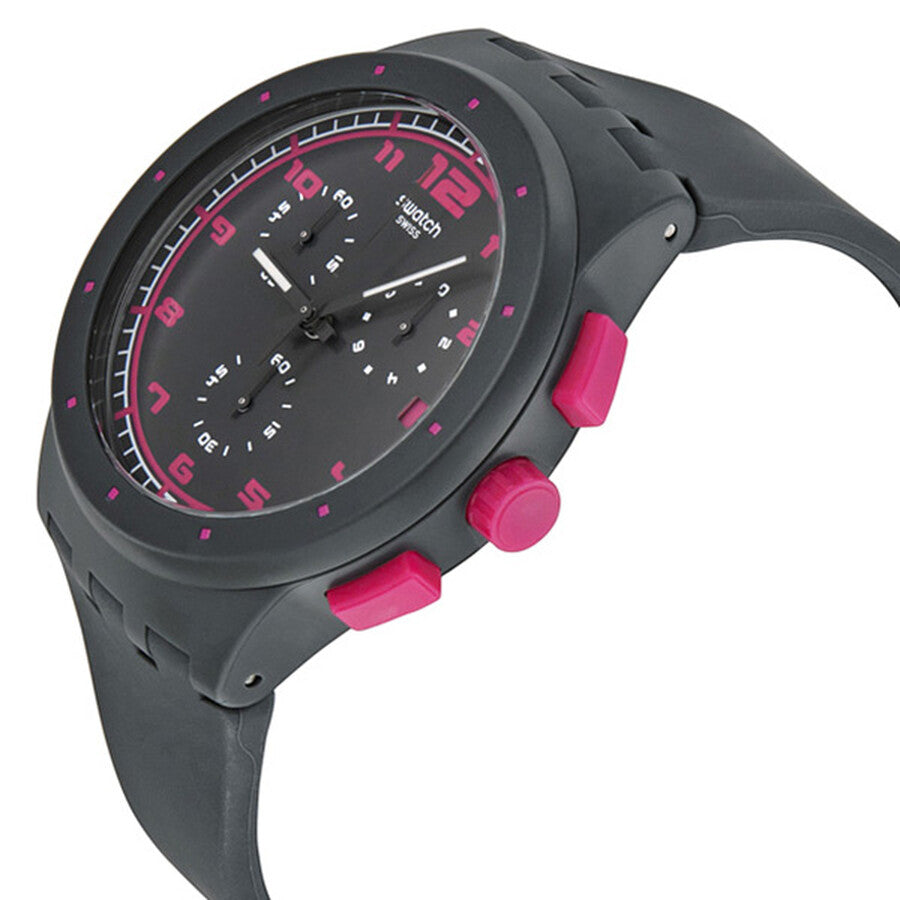 SUSA400 Reloj Swatch Chrono Cronógrafo Unisex Resina Gris Fucsia