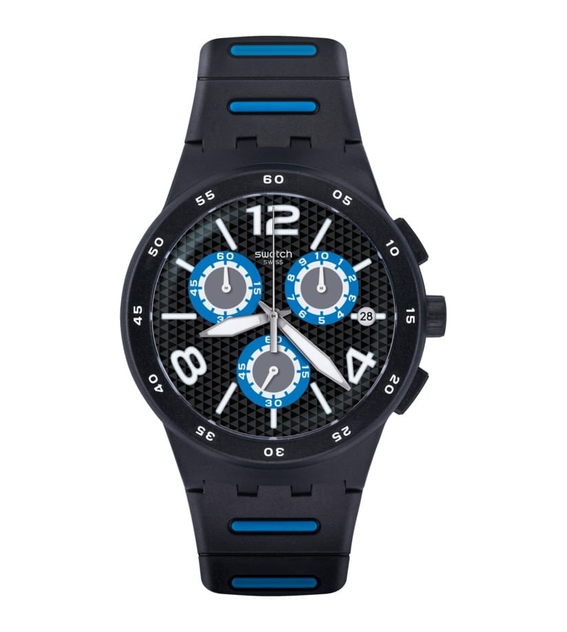 SUSB410 Reloj Swatch Black Spy Análogo para Hombre con Correa de Resina