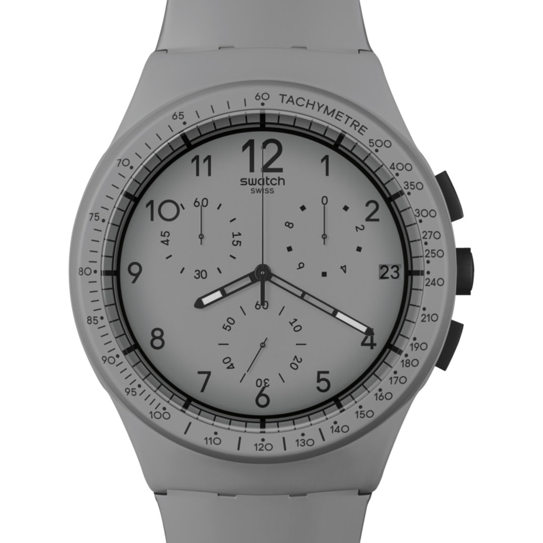 SUSM400 Reloj Swatch Grrrr de hombre correa de silicona - Resina Gris