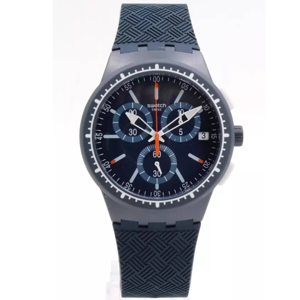 SUSN410 Reloj Swatch Gara in Blu Análogo para Caballero con Correa de Resina