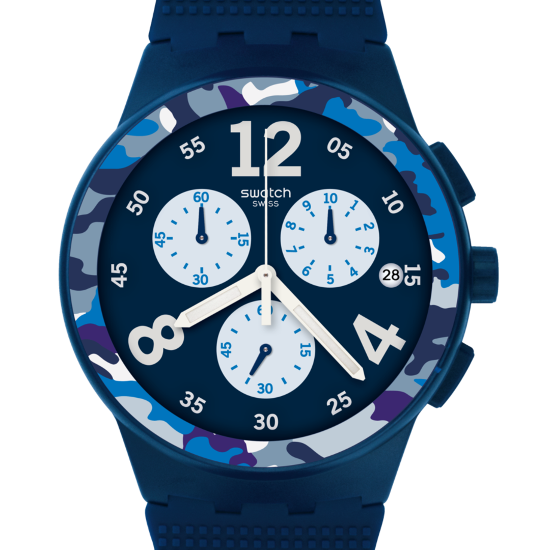 SUSN414 Reloj Swatch Camoblu unisex pulsera de resina - Resina Azul