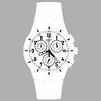 SUSW402 Reloj Swatch Twice Again unisex correa de resina - Resina Blanco